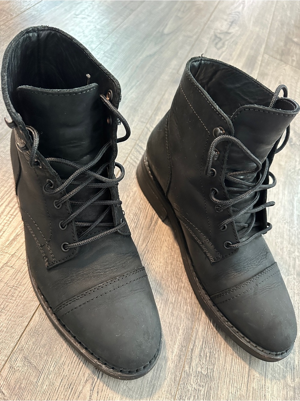 Thursday Boots Captain – Matte Black Rugged & Resilient Leather